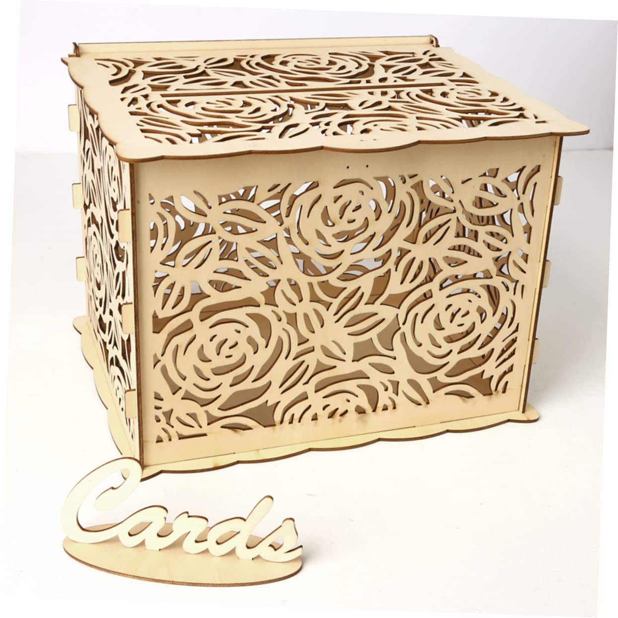 Abaodam Scatola in Legno per Matrimonio Fai da Te Motivo Scatola per Caramelle Piccoli Regali Biglietti Decorazione per Feste di Matrimonio