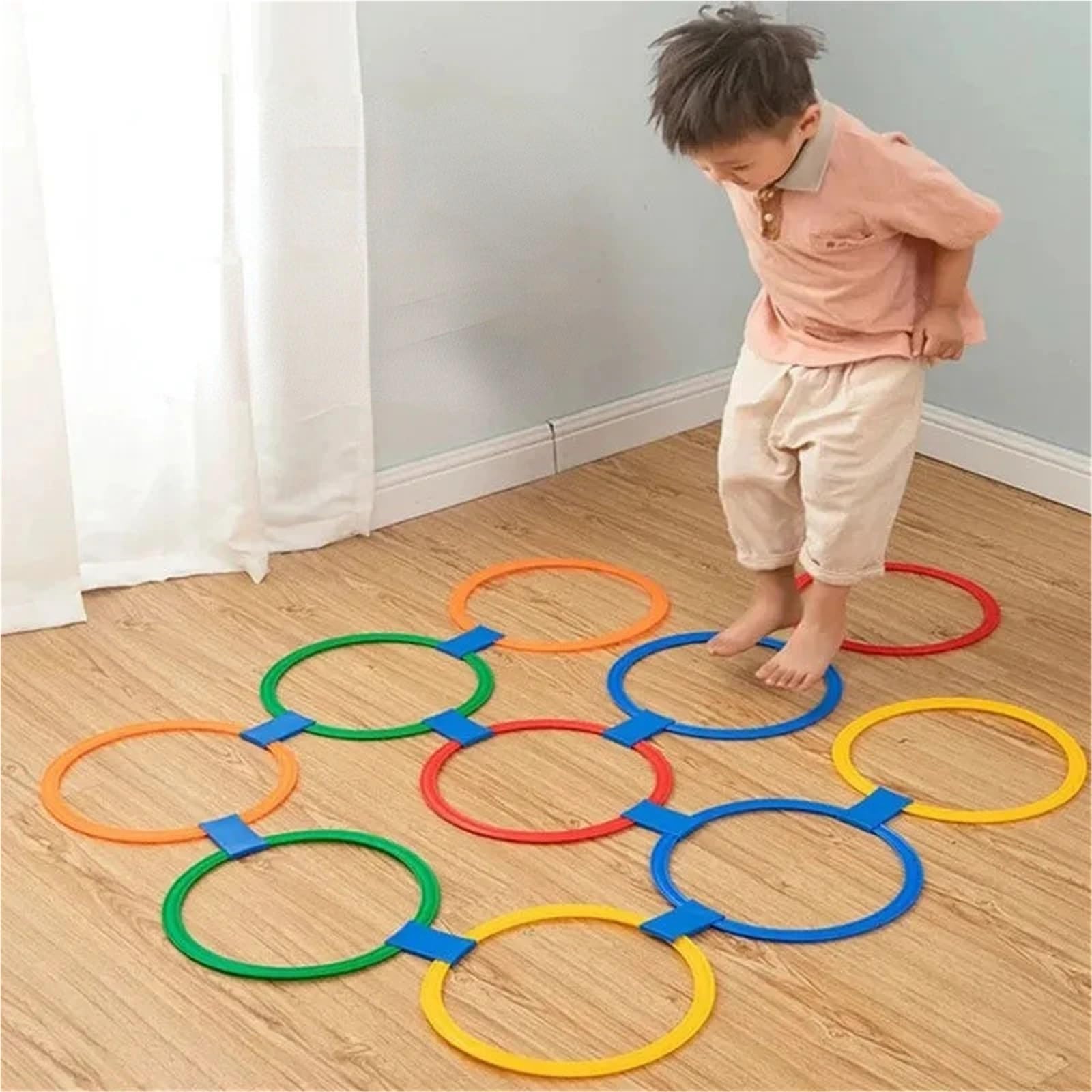 Anillos De Agilidad Juego de Aros de Salto de celosía for Entrenamiento físico al Aire Libre con 10 Aros y 10 Conectores.(38CM 20PCS)