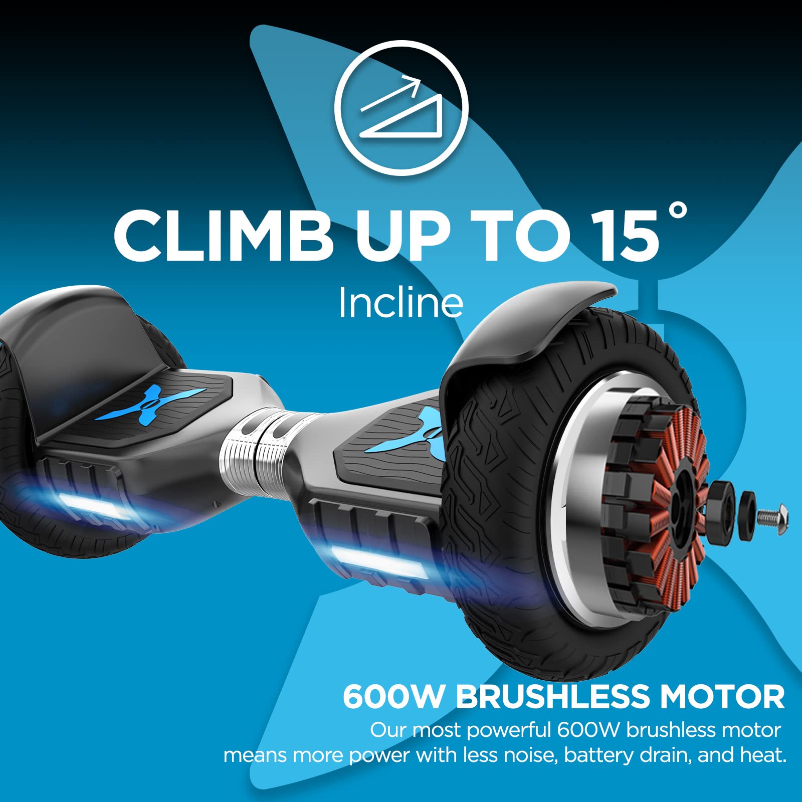 Hover1 Ranger Pro Elecric Hoverboard 9MPH Top Speed, 8 Mile Range