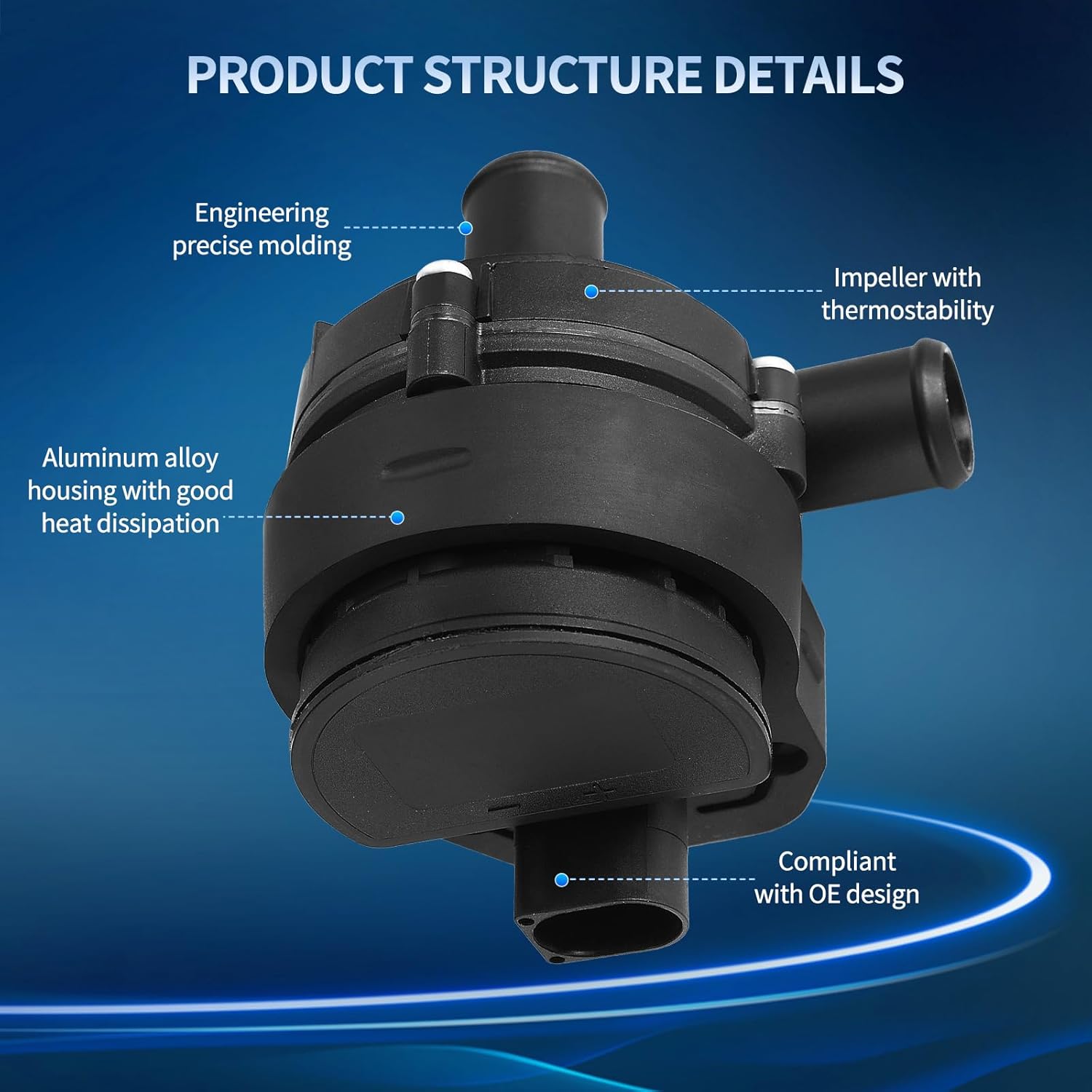 Coolant Water Pump for Mercedes-Benz CLS500 CLS55 CLS63 AMG C250 C350 C300 C63 E350 E550 E400 E250 E63 GL350 GLK350 GLC350 GLC63 Sprinter Replaces 2118350264 2118350264 902-065 2048350364