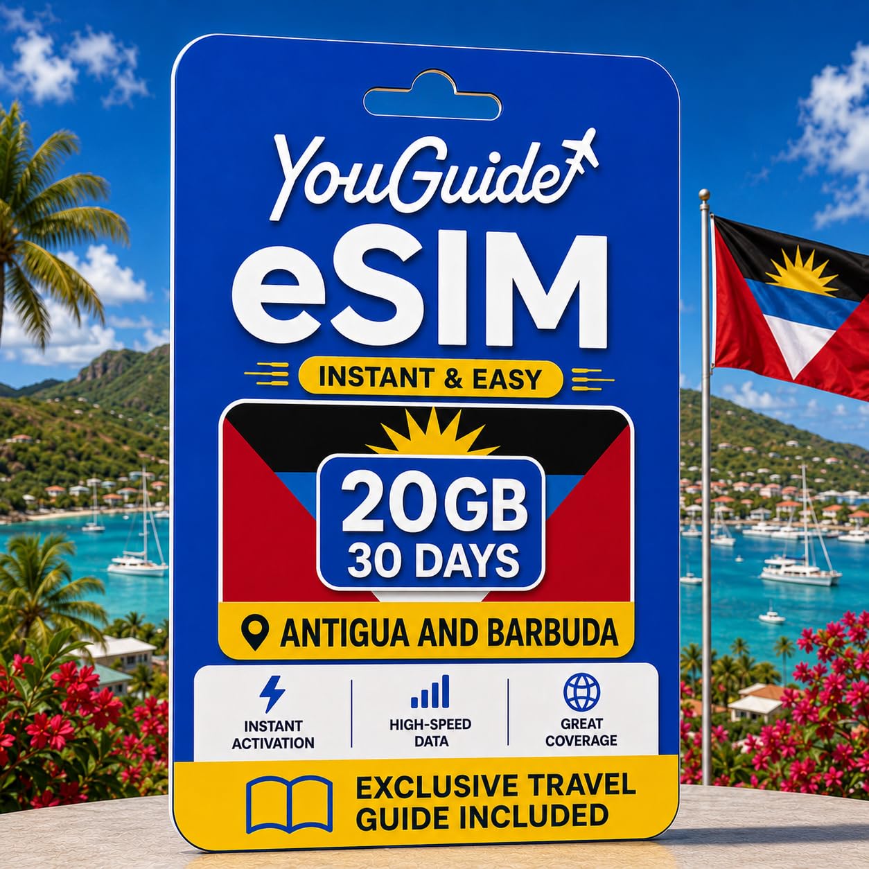 Antigua y Barbuda eSIM 20GB 30Days