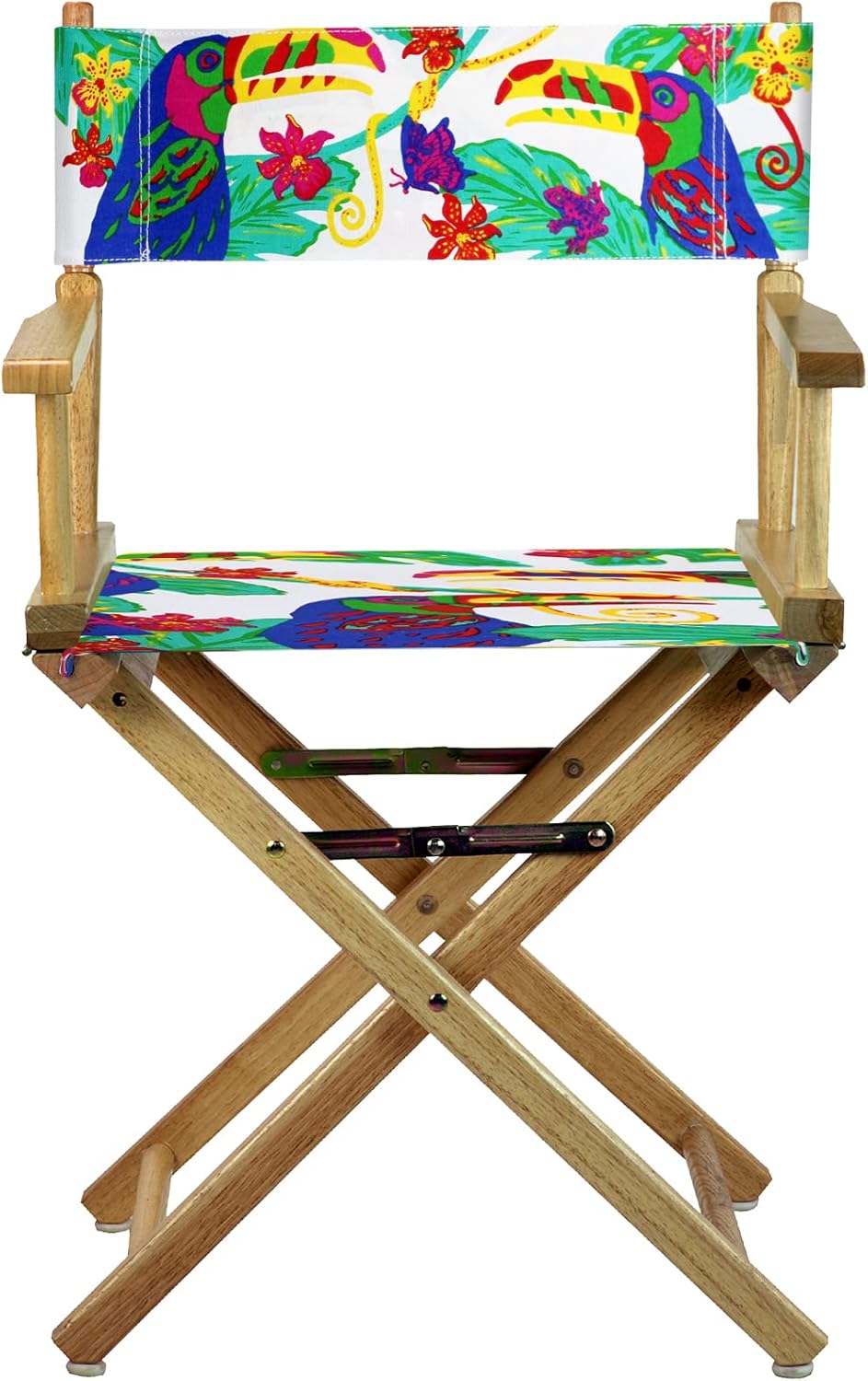 Casual Home Natural Frame/Rain Forest Canvas 18" Classic Height Directors-Chairs, 21.75" W x 17" D x 33.75" H