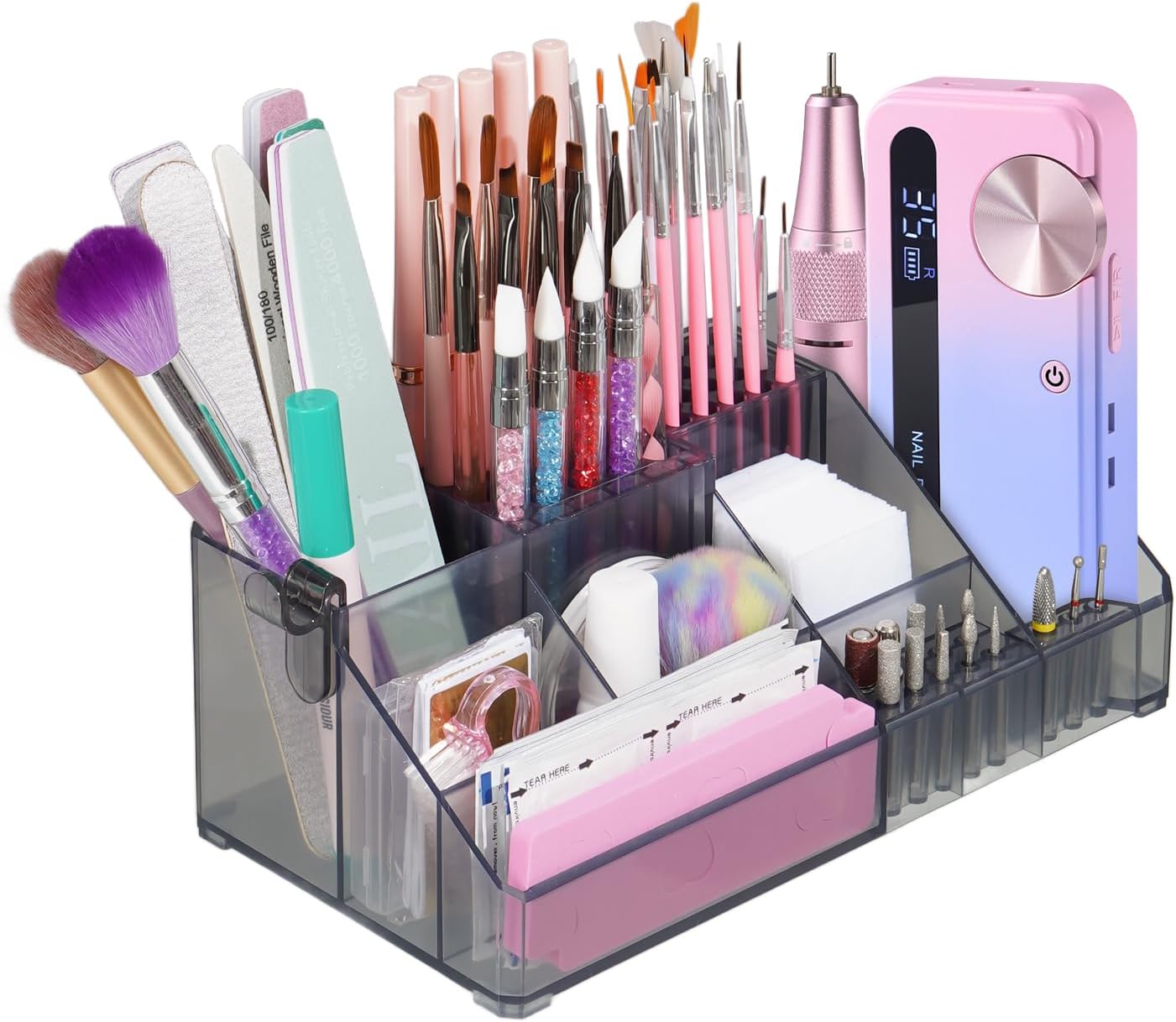 Soporte Organizador para Brocas de Uñas Acrílicas Wilfniee