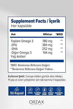 Ocean Plus Omega 3 1200 mg Balık Yağı, 50 Kapsül, 2 Adet