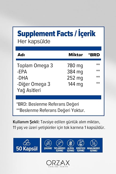 Ocean Plus Omega 3 1200 mg Balık Yağı, 50 Kapsül, 2 Adet