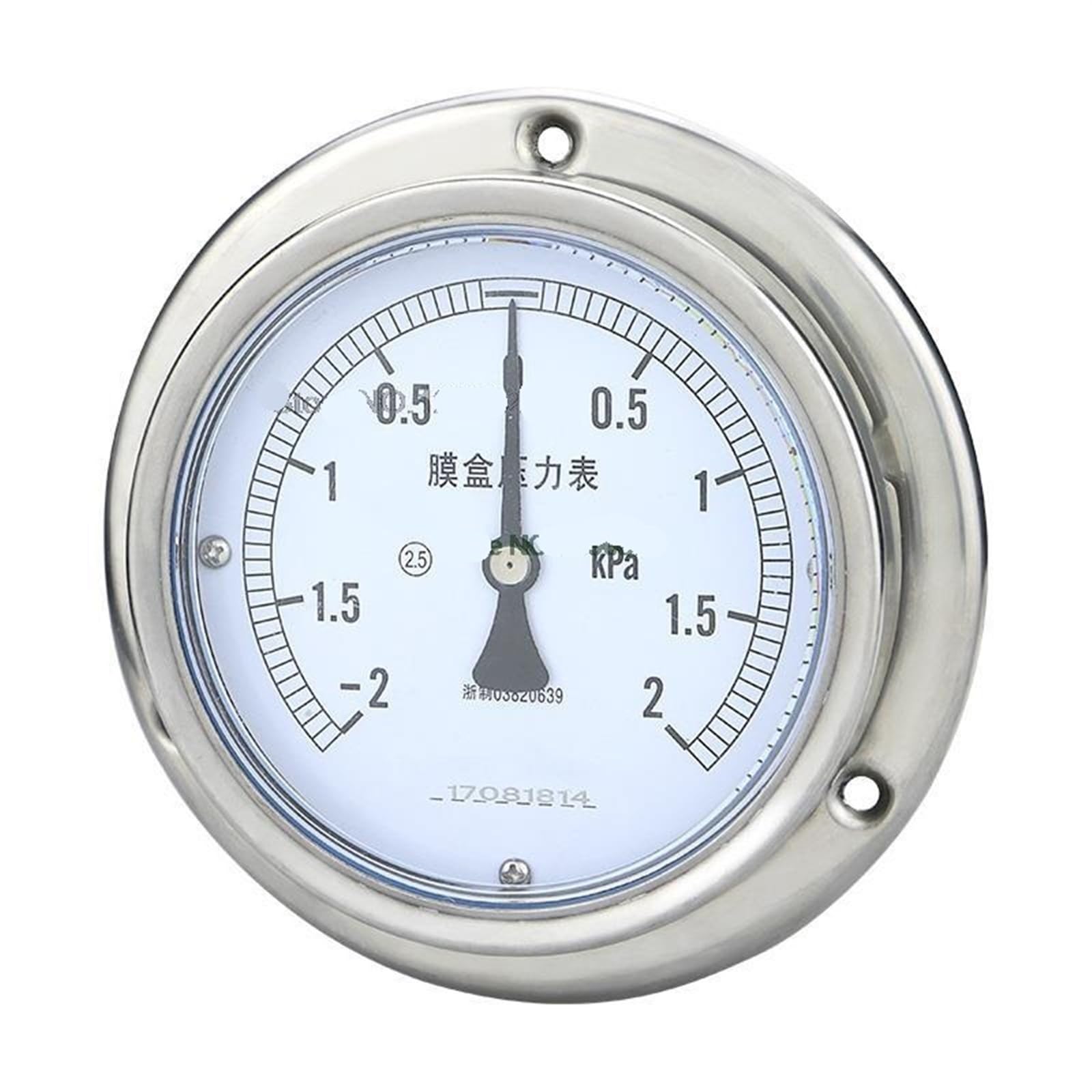 Druckmessgerät 100 mm Differenzdruck Flanschkante YE100ZT (-40-60 kPa)