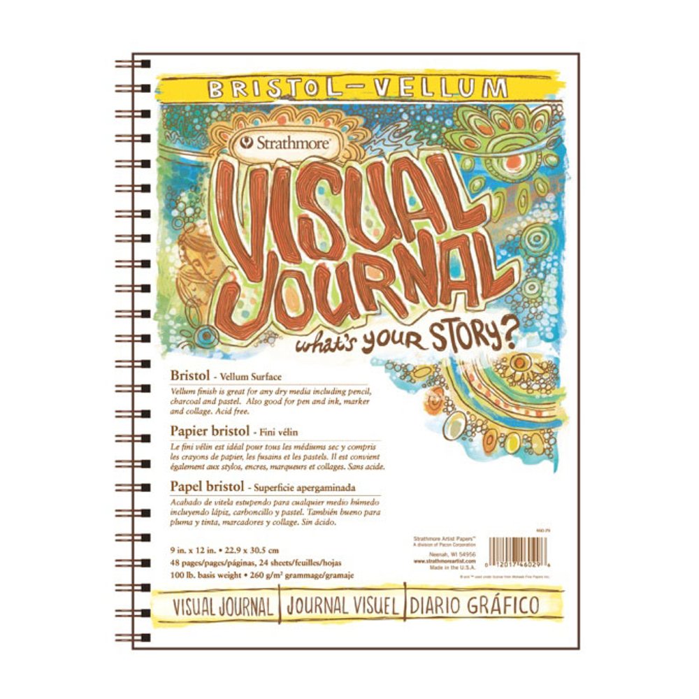 Pro-Art Wandbild Papier Strathmore Visual Journal Bristol Vellum Velinpapier 9 Zoll x 12 Zoll, 24 Blatt