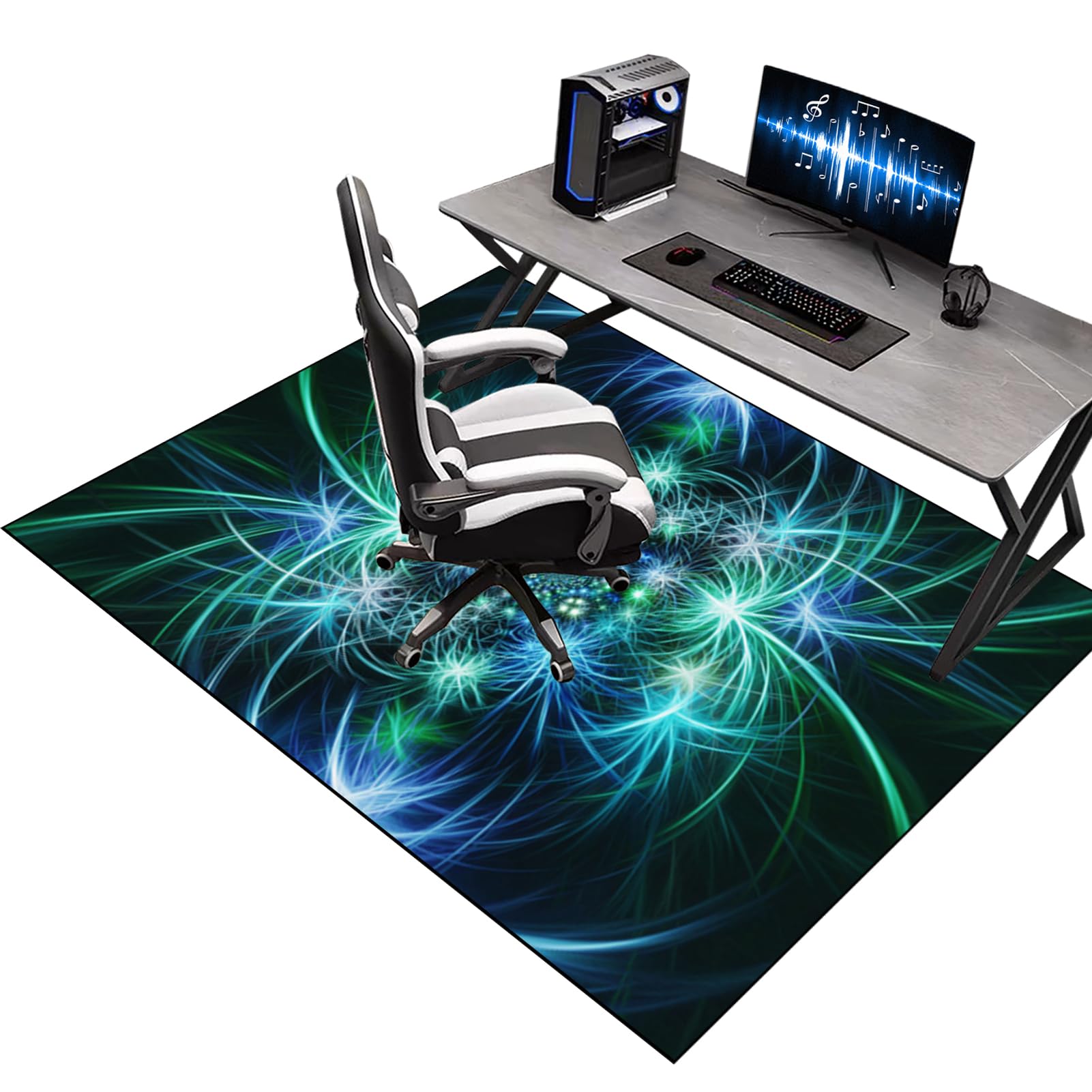150 x 170 cm Office Gaming Chair Mat for Hard Floor and Carpet, Computer Floor Mat, Desk Chairmat, Rug Protector for Rolling Chair โ image 1
