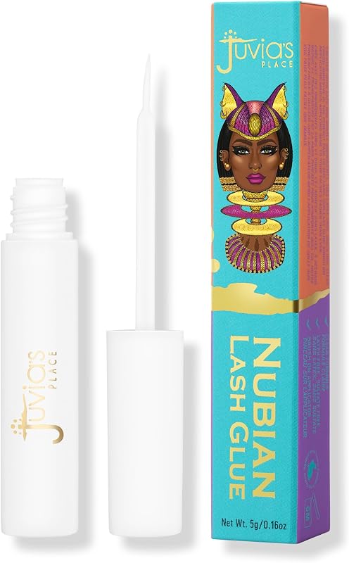 Juvia's Place Nubian Eyelash Glue - Waterproof Lash Glue for Eyelash Extensions, Latex Free Lash Extension for Professional Makeup, Clear Adhesive for Lashes Extension Kit
