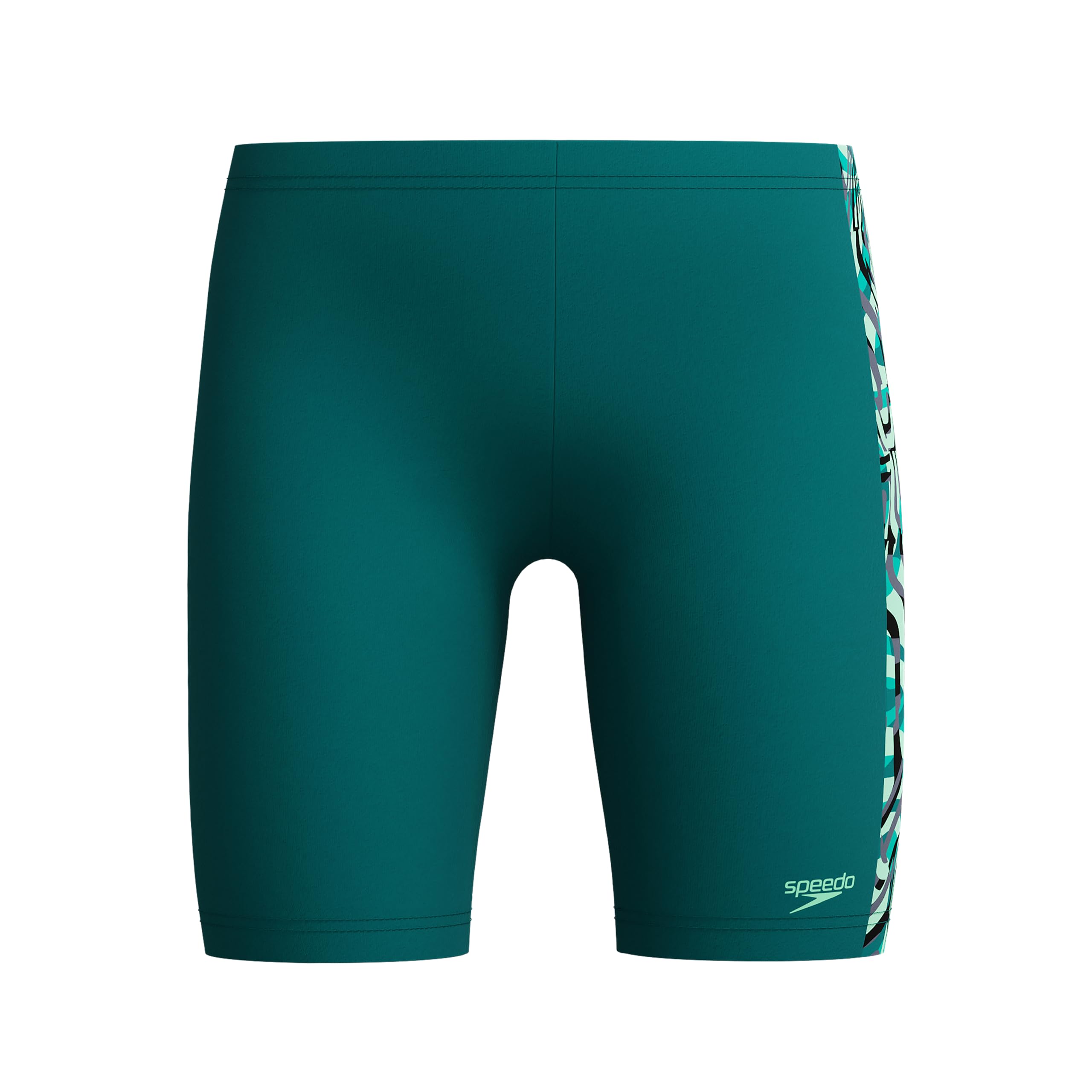Speedo Maillot de bain pour garçon avec panneau numérique Vert