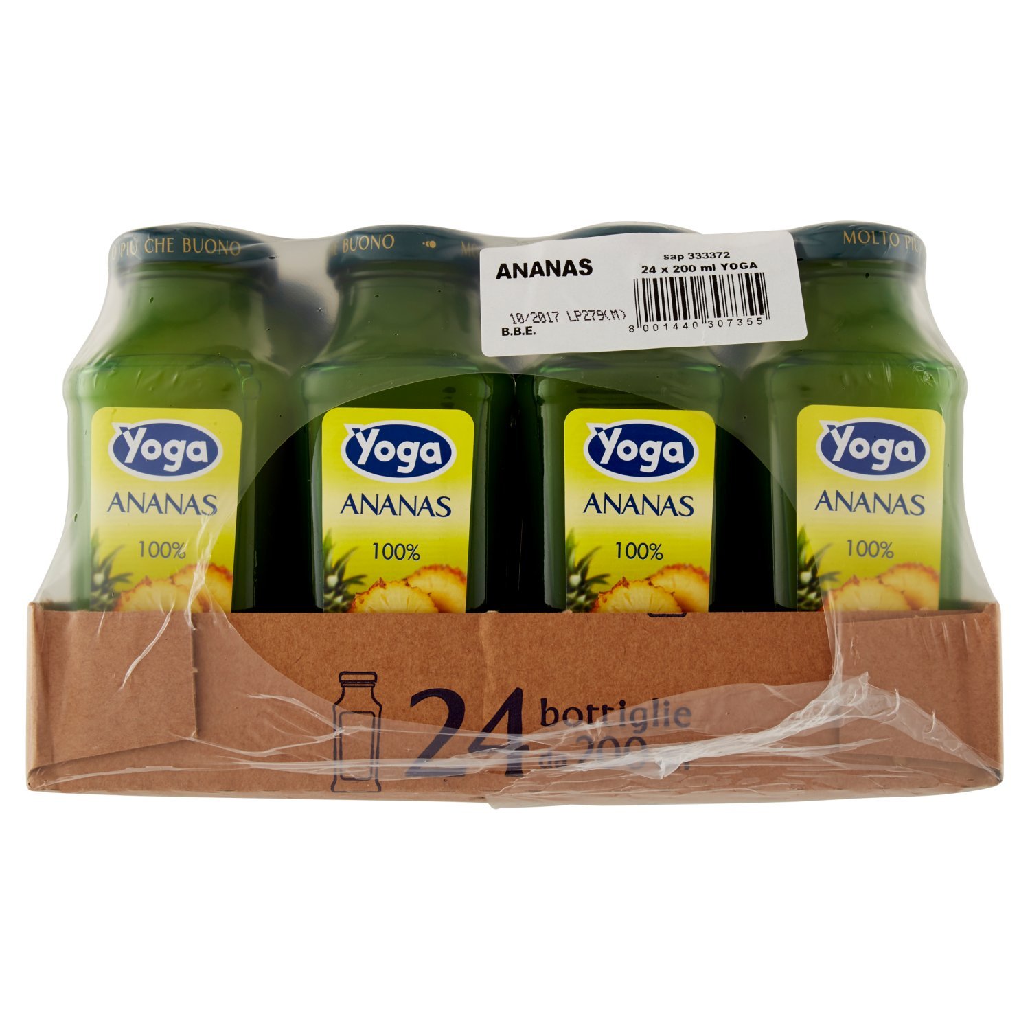 Yoga ananas 100% cl.20, confezione da 24 bottiglie