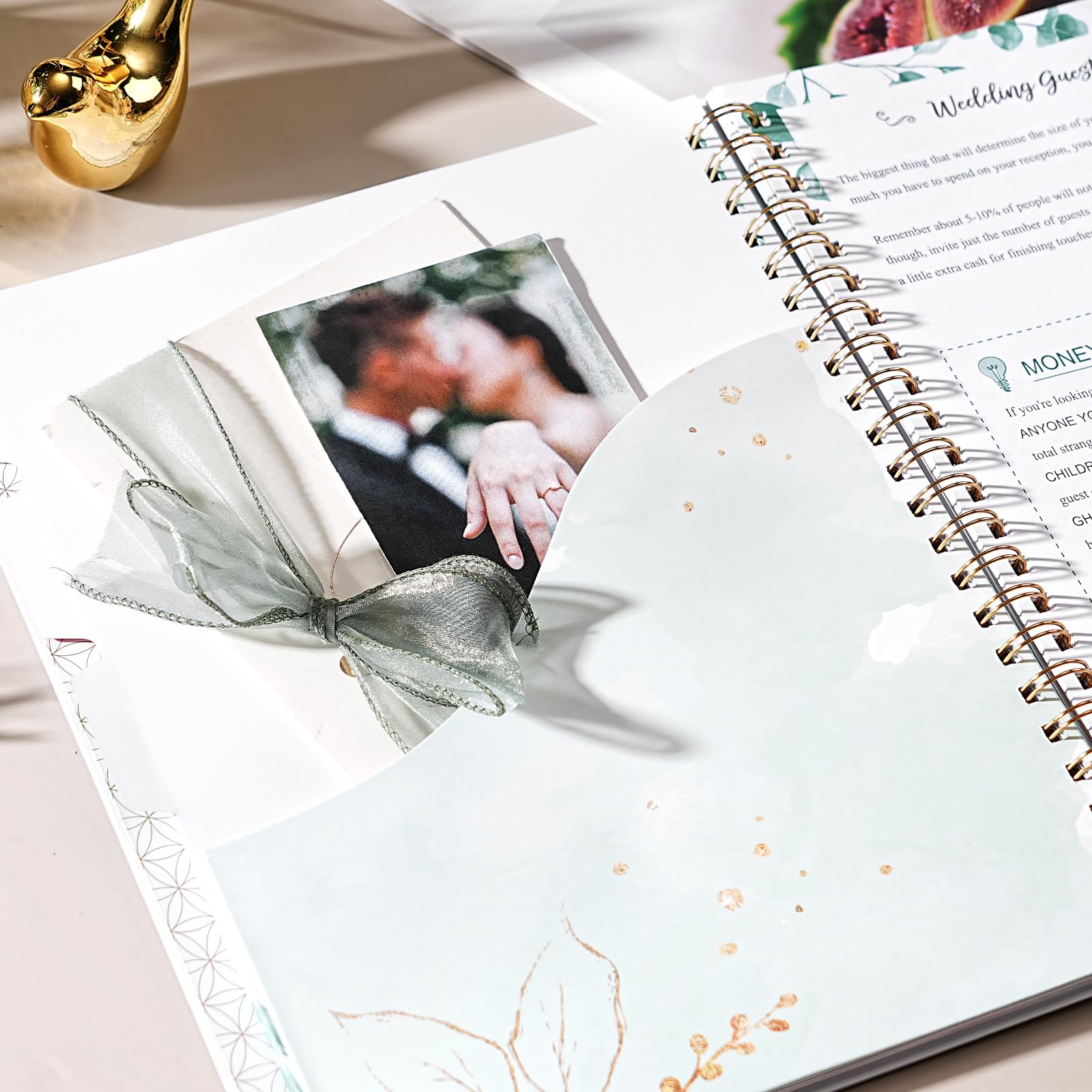 Hochzeitsplaner für Braut – Hochzeitsplanerbuch und Organizer, 21,6 x 27,9 cm, mit Registerkarten, Metallecken, 5 Innentaschen, Aufkleber, Hochzeits-Countdown-Kalender