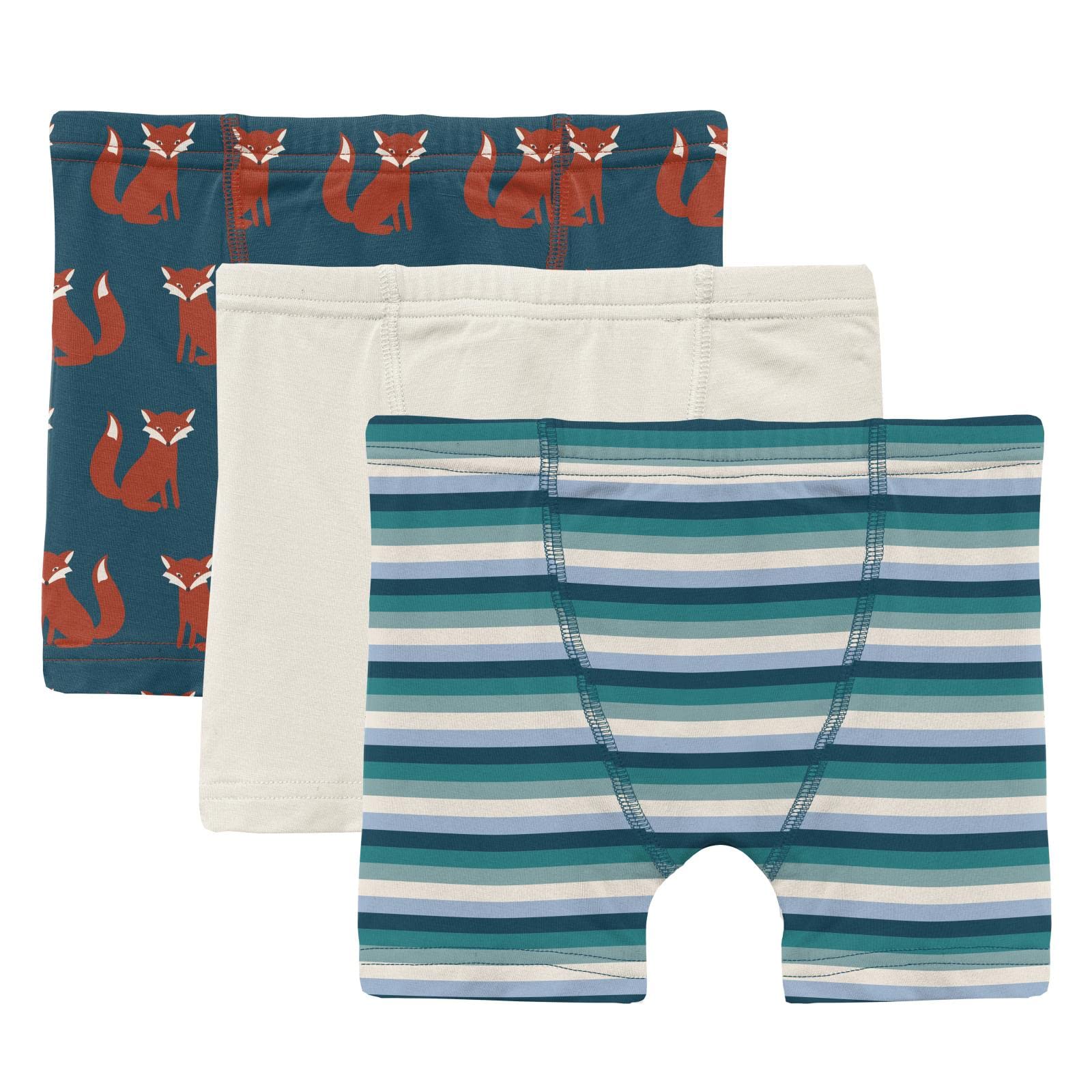 KicKee Pants Boys Boxer Briefs, Set of 3, Super Soft for All Day Comfort, Toddler to Big Kid Underwe