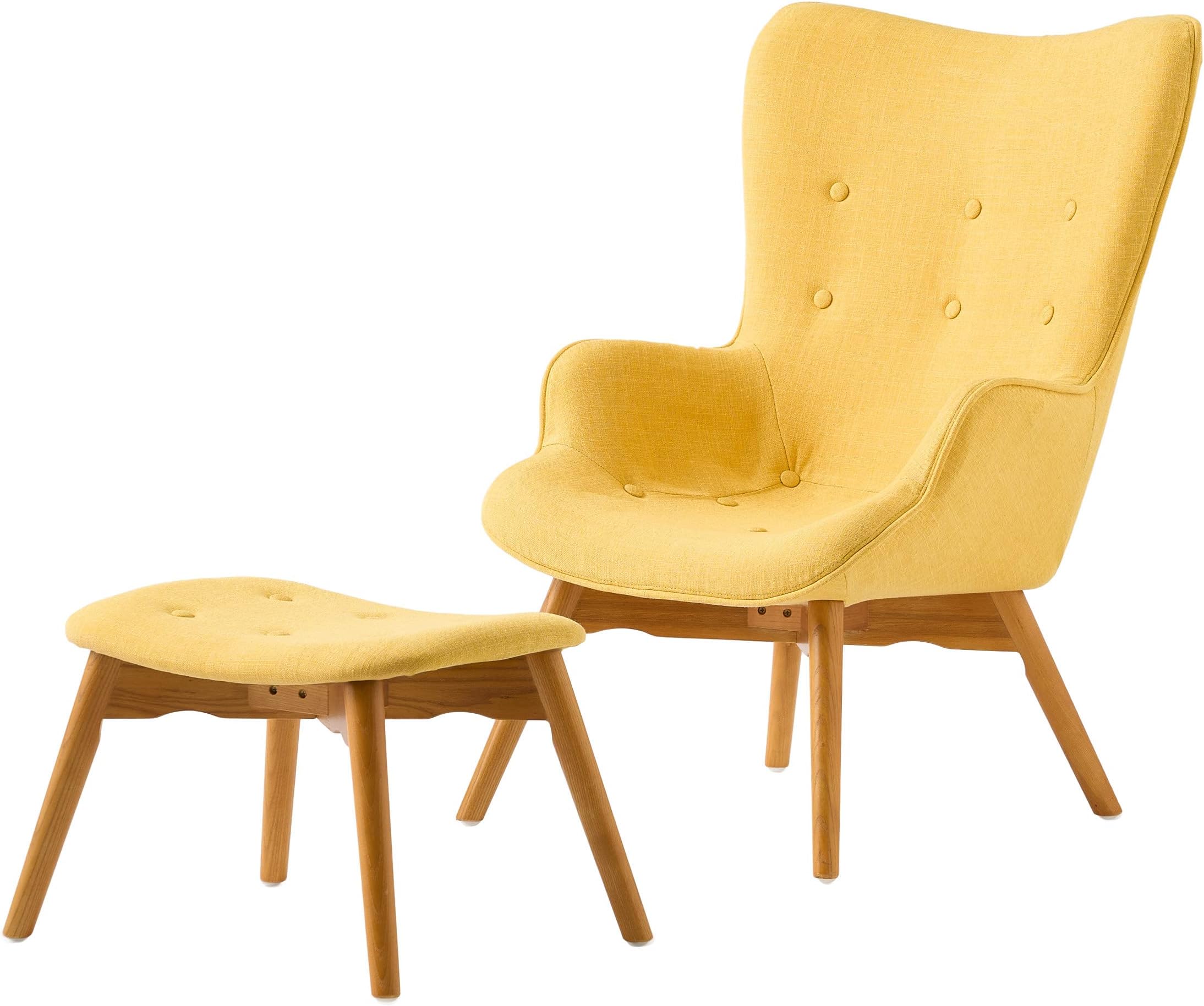 Christopher Knight Home Hariata Fabric Contour Chair Set, Muted Yellow