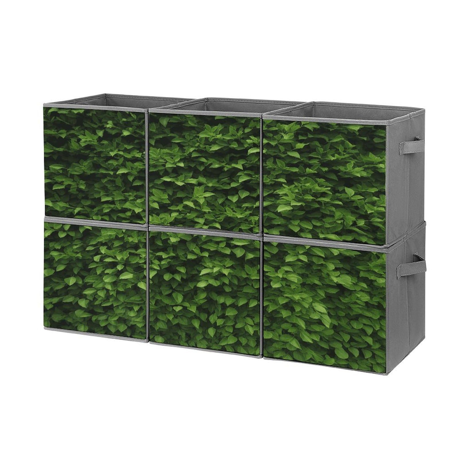 Btcowzrv Style Hedge Storage Cubes, 6 Pack Oxford Fabric Foldable Collapsible Bins With Handles, Cubby Storage Baskets Boxes For Closet Shelves Office Organization