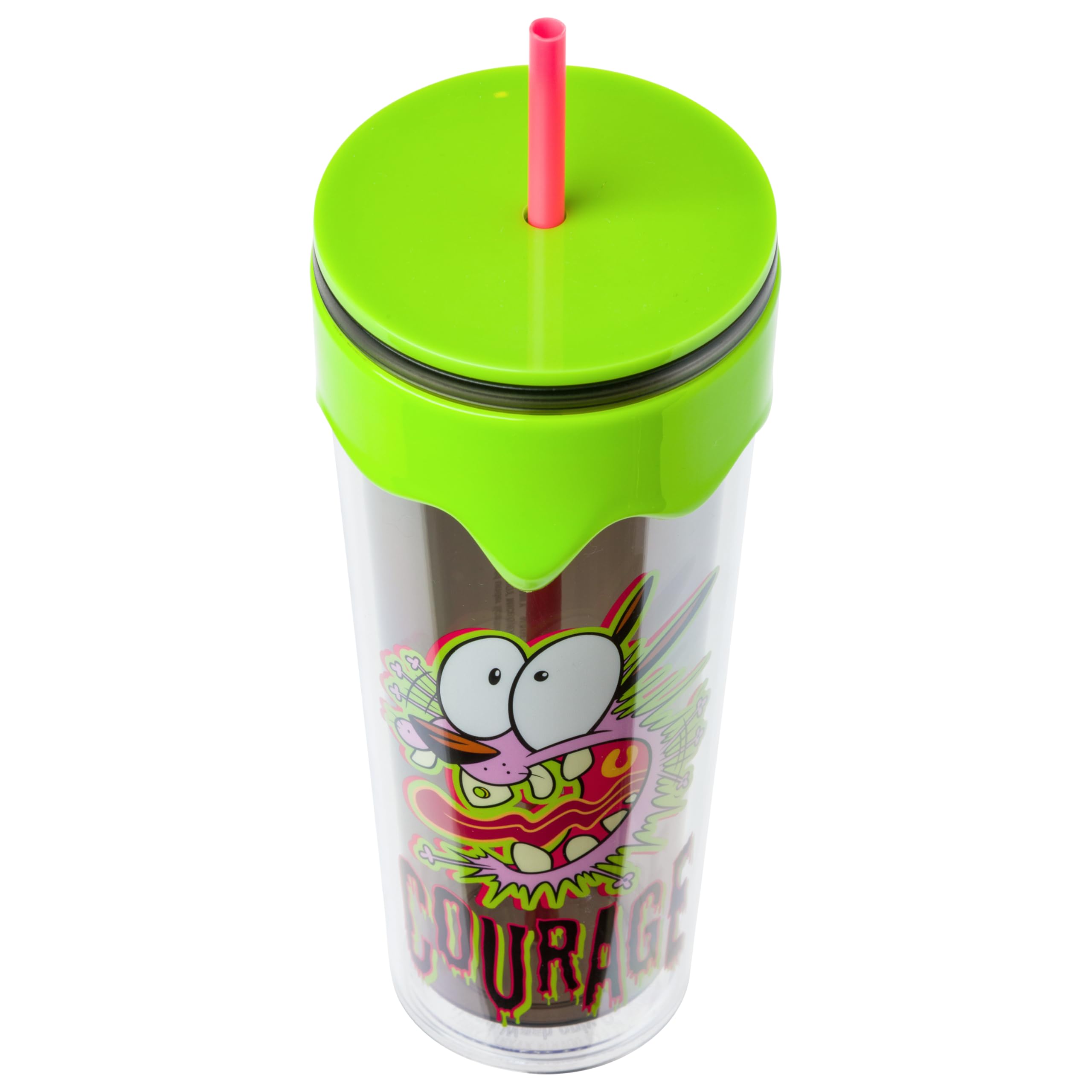 Silver Buffalo Courage the Cowardly Dog Trinkbecher, Kunststoff, 750 ml | 0,77 Liter