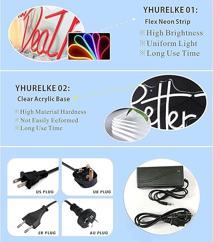 Miniatura 6 de Letrero luminoso de neón con texto en inglés "Welcome To The Jungle", luz de modelado LED, letras luminosas, panel acrílico, luz decorativa de neón