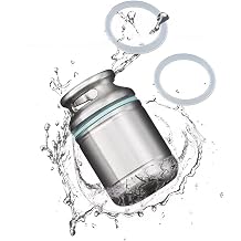 Titanium Pill Case with 304 Stainless Steel Ring EDC Waterproof Box Urgency Capsule Case Pocket Metal Box Camping Tiny Case, S