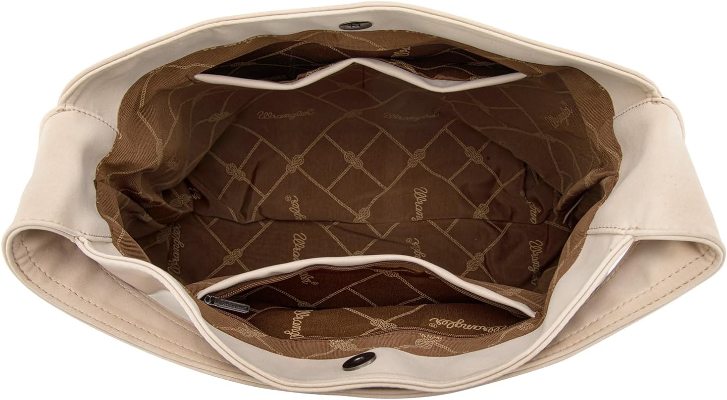 Wrangler Fringe Suede Hobo Bag for Women Leather Western Fringe Purse Tassel Hippie Shoulder Bag - Image 5