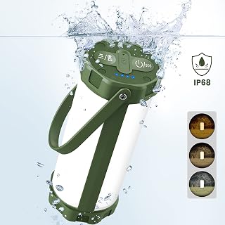Glocusent 106 LED Camping Lights, Up to 80Hrs, 5000mAh Camping Lantern Rechargeable with 5 Brightness 3 Modes & SOS, IP68 Waterproof, Max 1200LM, Lanterns for Power Outages Hiking Emergency Hurricane