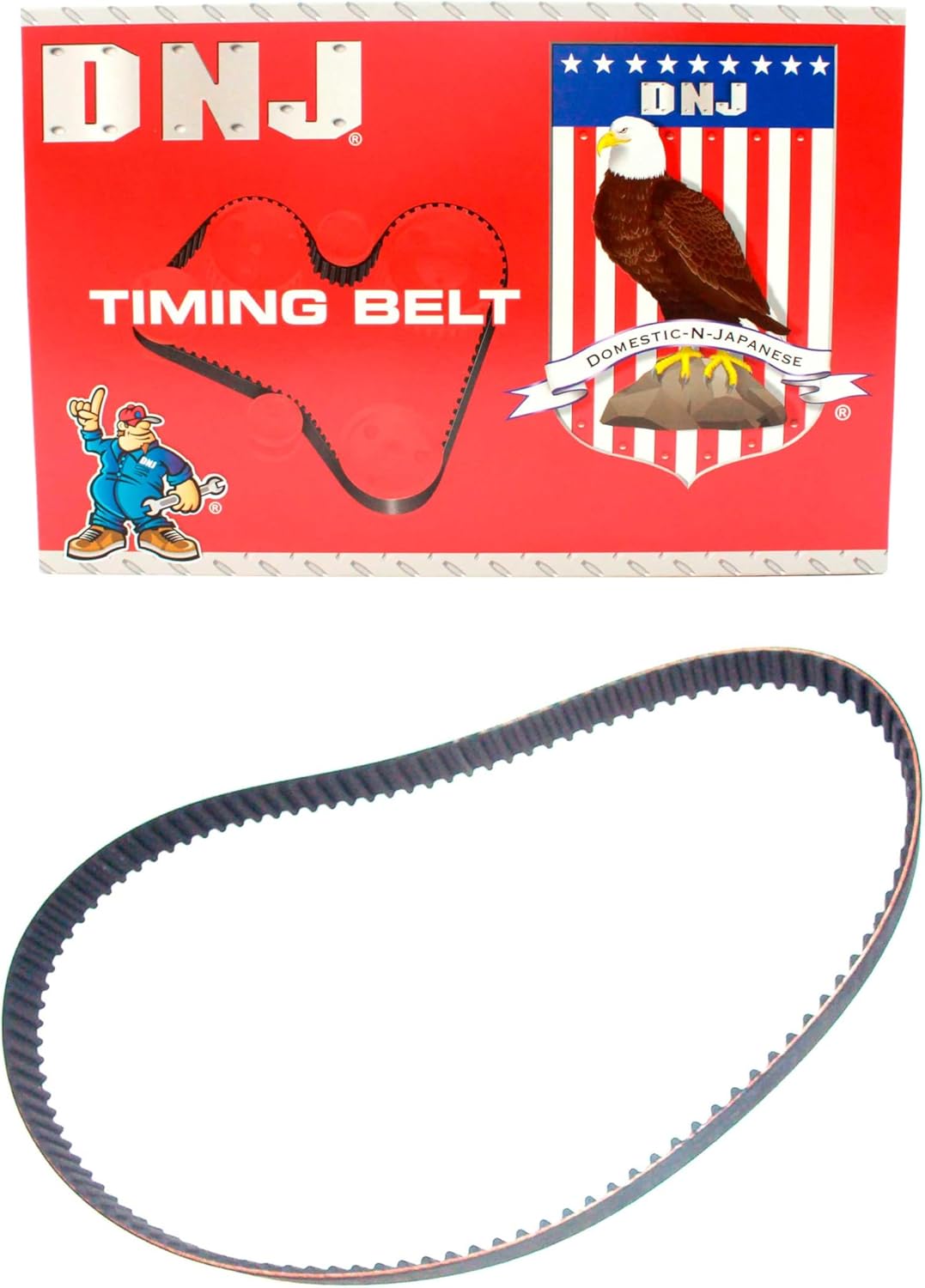 DNJ TB408 Timing Belt for 1987-1993 Ford, Mazda 626, B2200, MX-6 2.2L L4 12V SOHC 133cid