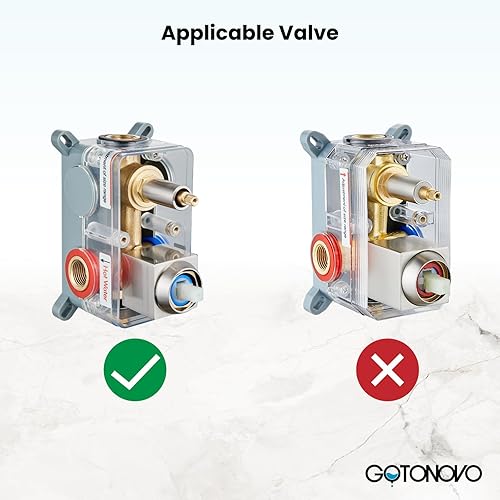 Miniatura 3 de gotonovo Lavabo, bañera, grifo de ducha de baño, accesorio de pieza de grifo de ducha de níquel cepillado, mango de ducha plano de ducha de repuesto