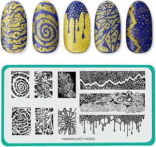 Maniology The Crack in Space (M025) Nail Stamping Plate, Negative Space Theme Manicure, Galaxy Cosmic Nail Designs