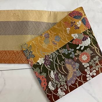 Amazon.co.jp: 厳選同然最高級西陣織唐織手織正絹長尺半幅帯半巾