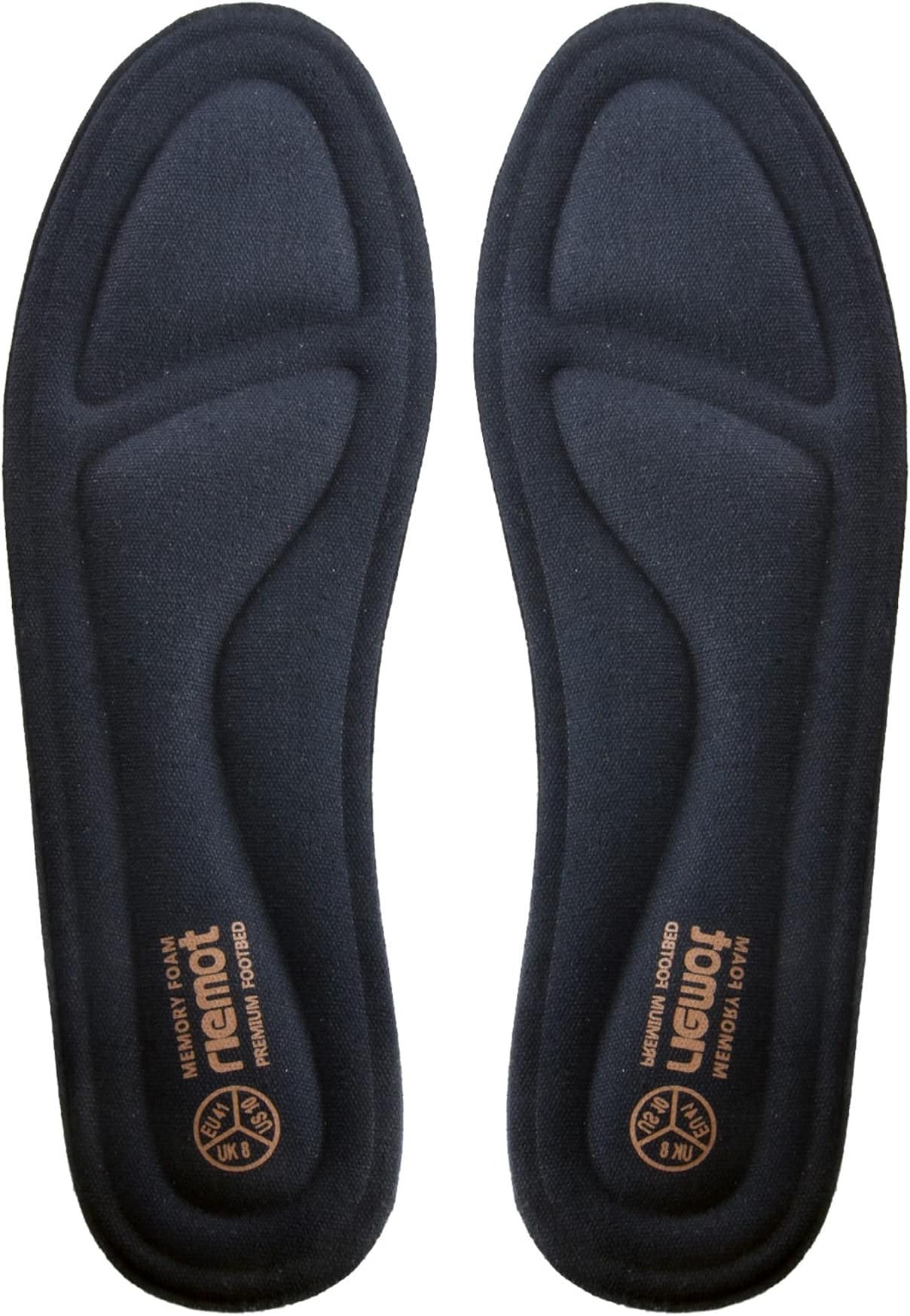 riemot Memory Foam Insoles for Men and Women - Replacement Shoe Inserts Comfort Cushioning for Sports Shoes, Trainers, Sneakers, Work Boots and Walking Shoes