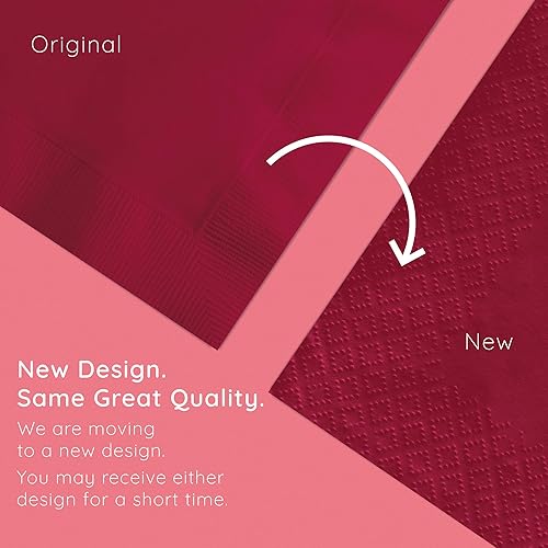 Miniatura 5 de Creative Converting Servilletas de papel para bebidas rojas burdeos, DAA