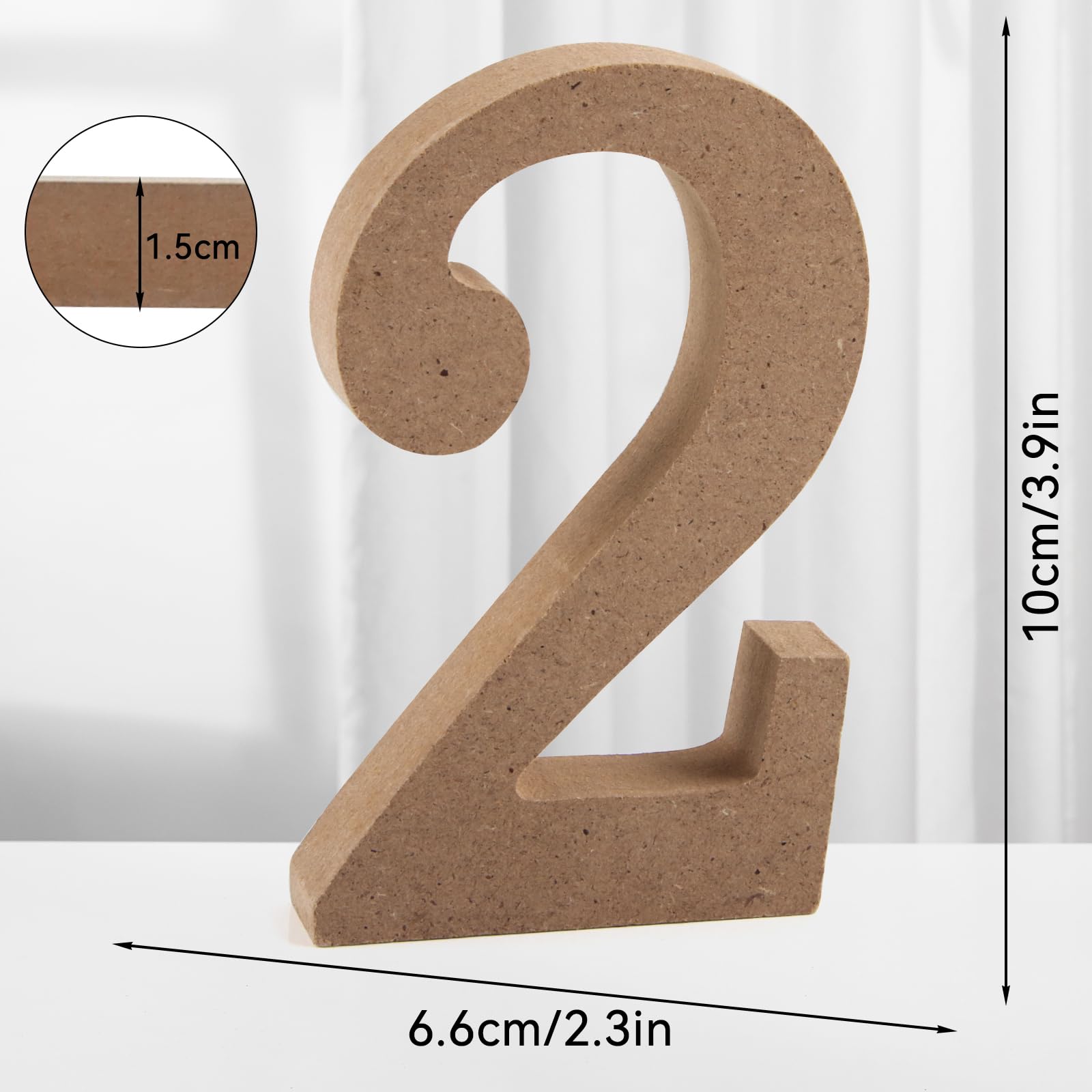 Taozoey Standing Wooden Letters, Wooden Letters for Crafts, DIY Letter, Home Lettering, Untreated Decorations for Home Wall - Image 2
