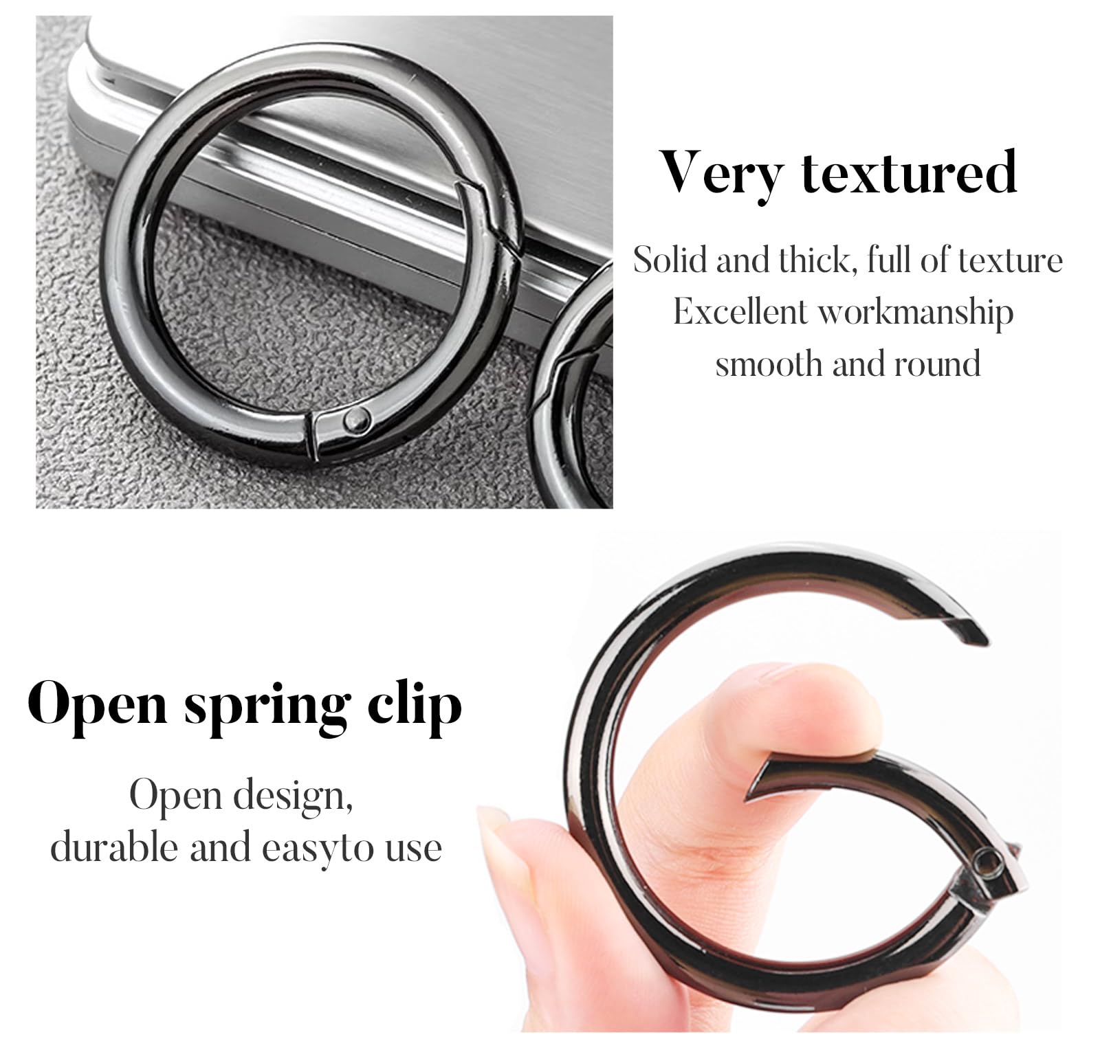 20 Stukken Veer Sleutelhanger Gesp O-Ring Karabijnhaak Ronde Klem O-Ring Carabiner Veer Rugzak Gespen Klem Veer Clip Voor Sleutelhanger Diy-Ambachten (25mm