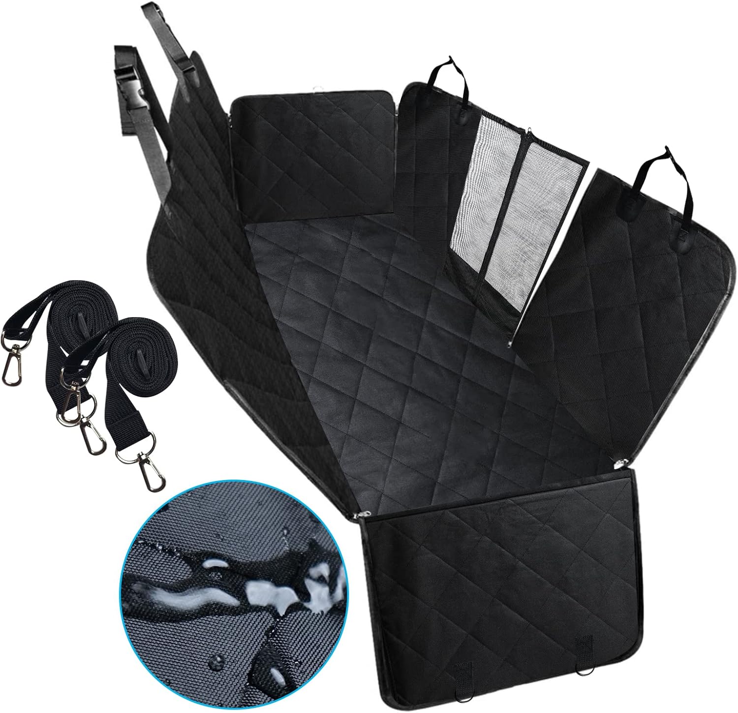 Serjur Dog Car Seat Cover for Back Seat, Waterproof Nonslip Dog Seat