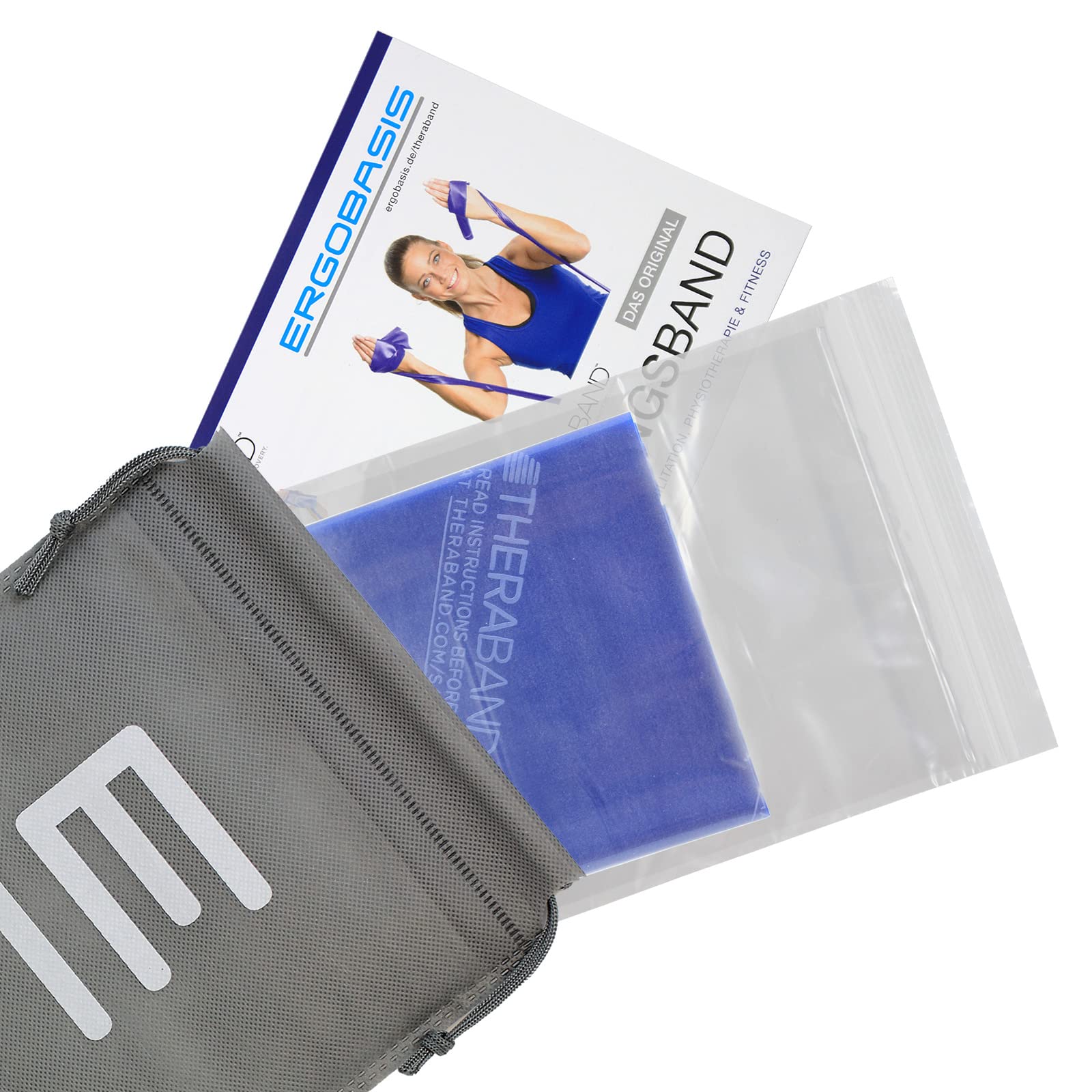 Thera-Band® Fascia elastica da 2,5 m + libro degli esercizi da 24 pagine (lingua italiana non garantita)