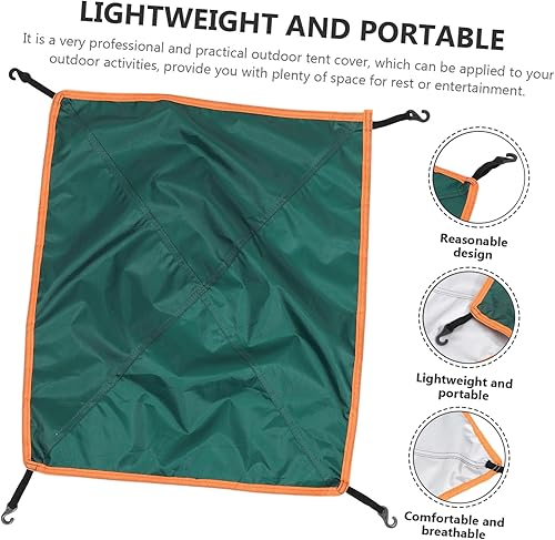 Miniatura 9 de ABOOFAN Toldo de lluvia para tienda de campaña con mosca, pantalla de sombrilla, huellas de tienda, lona de camping, refugio solar, accesorios para