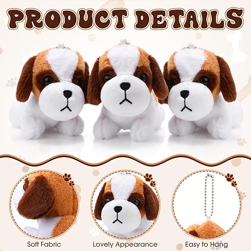 Miniatura 3 de Sumind 9 piezas de peluche de 4 pulgadas y 5 pulgadas para perros pequeños, animales de peluche a granel, lindos juguetes de peluche para niños,