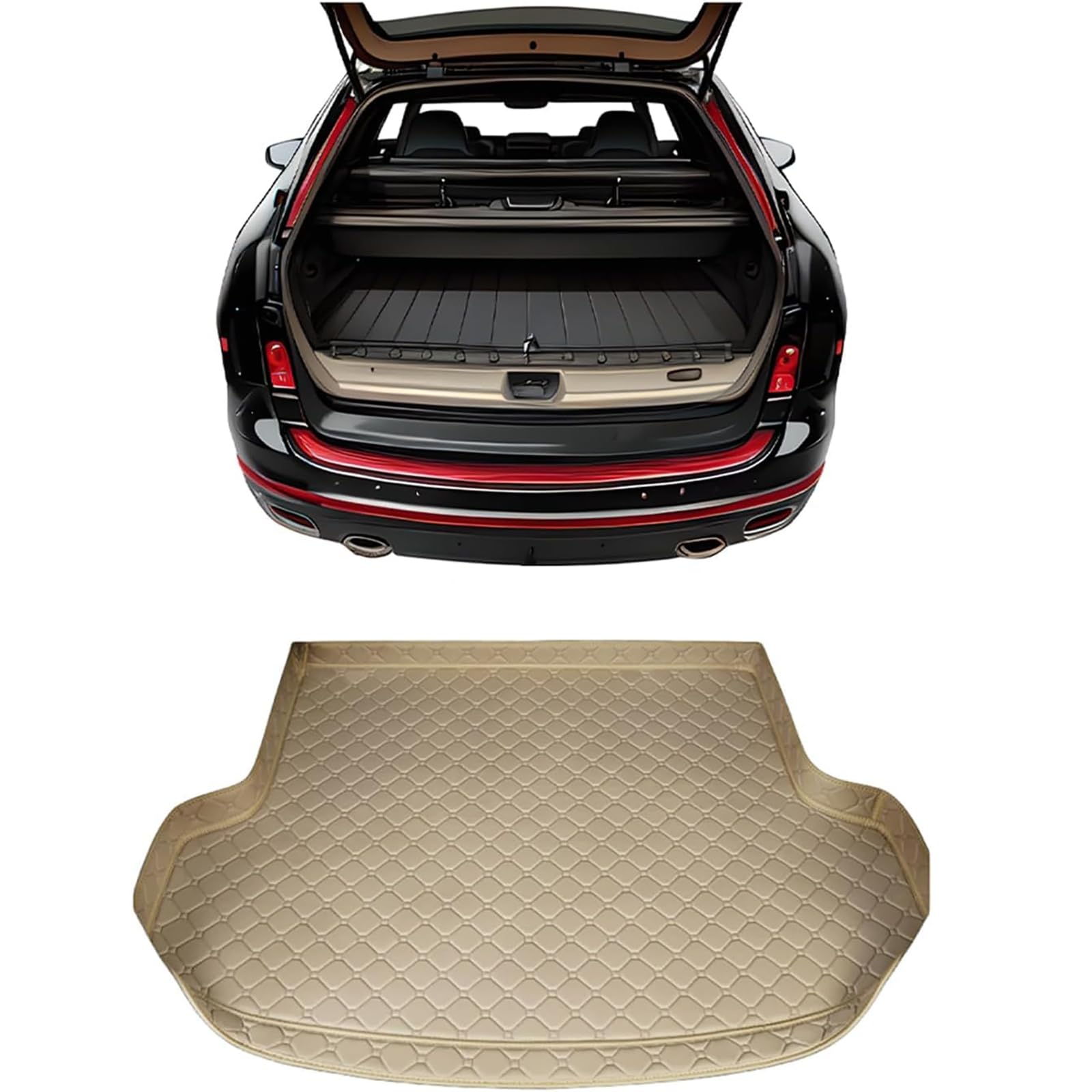HFFTYU Leather Car Boot Liner for BYD Seal U/Sealion 6/Song Plus DMI