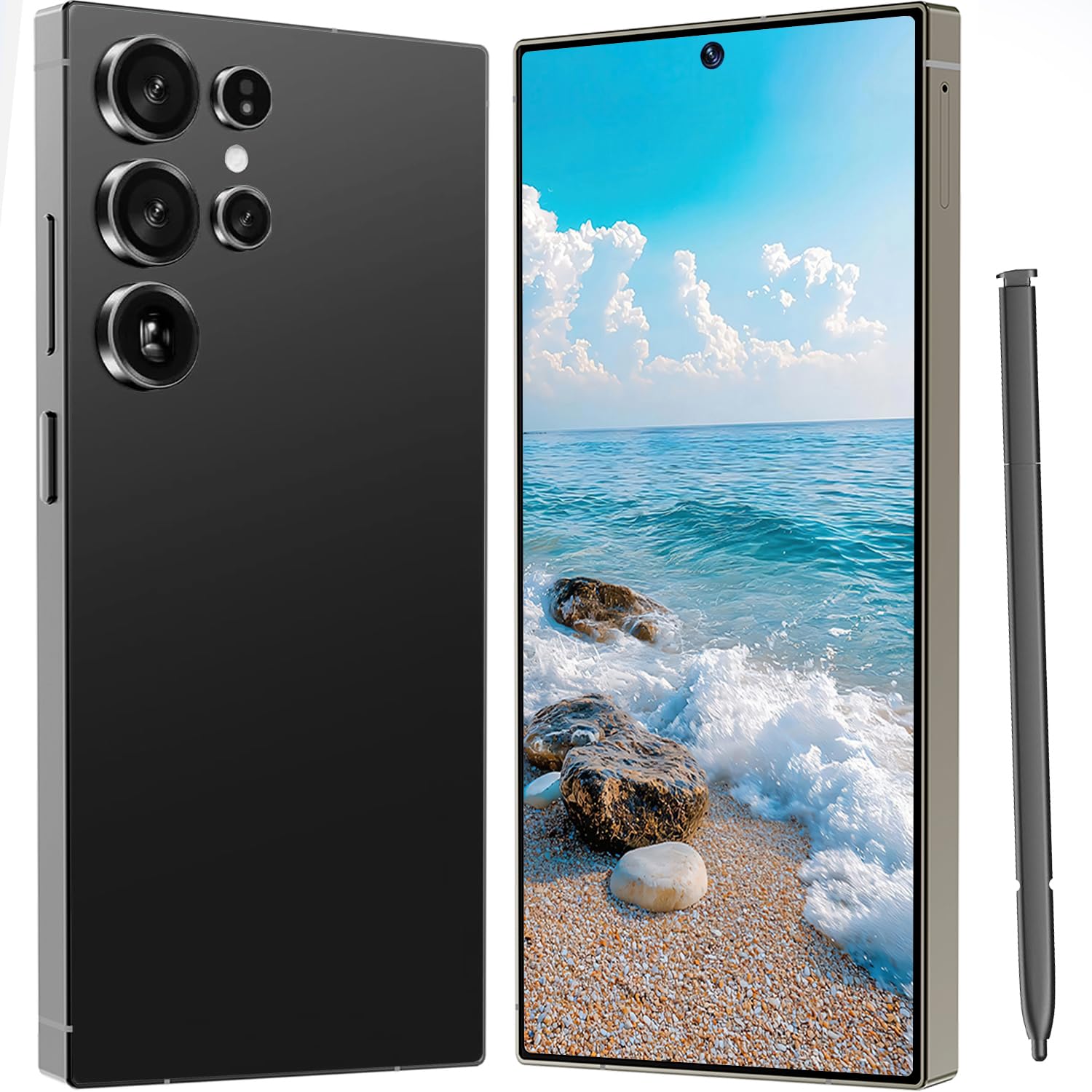 I25 Ultra 5G Unlocked Phones 8+512GB Android13 Smartphone Battery 7000mAh 6.9" HD Screen Unlocked Cell Phone,48MP+108MP Camera/Face ID/5G/Fingerprint Lock/Dual SIM/GPS (Black)