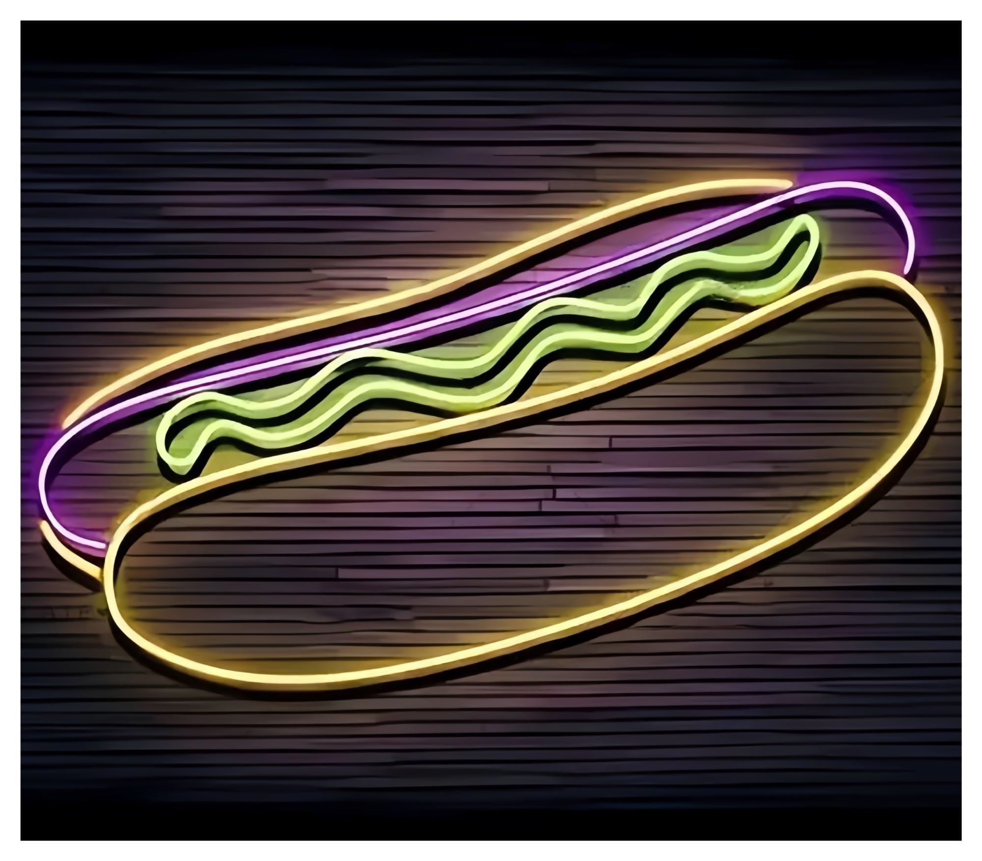 LEMST Signs Lamp Hot Dog Neon Sign USB Powered Adjustable Brightness Food Neon Lights Suitable for Hung On The Door Wall and Balconies 20cmx30cm