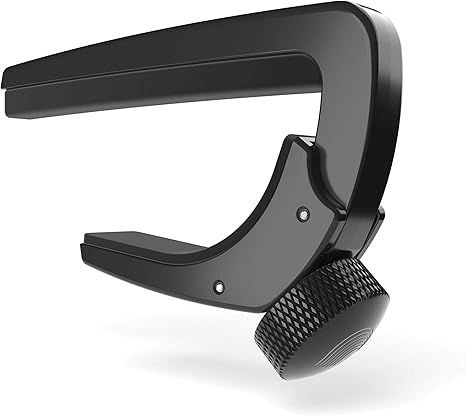 D’Addario Guitar Capo – NS Lite Classical - Ultralight for 6 String Classical Acoustic Guitars with Nylon Strings - Micrometer Tension Adjustment - Black