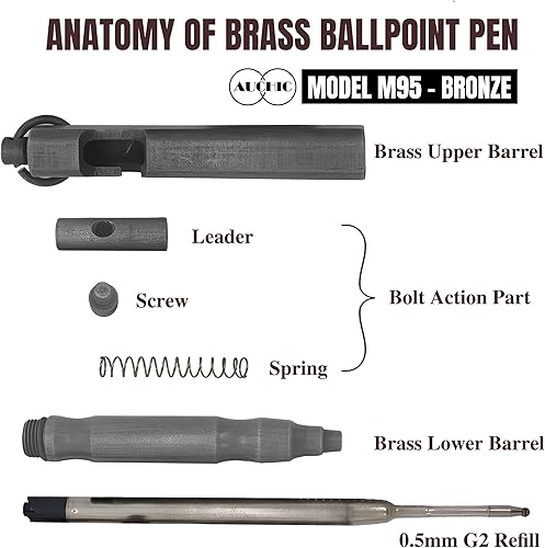 Vista 16 de Bolígrafo de acción de perno personalizado, grabado gratuito, bolígrafo de metal EDC de bolsillo personalizado con 3 recambios grabables