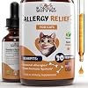 Natural Allergy Relief for Cats - Supports Allergy & Itch Relief for Cats - Cat Allergy - Cat Itch Relief - Cat Itchy Skin Relief - Cat Allergy Relief for Cats - Cat Supplements & Vitamins - 1 fl oz