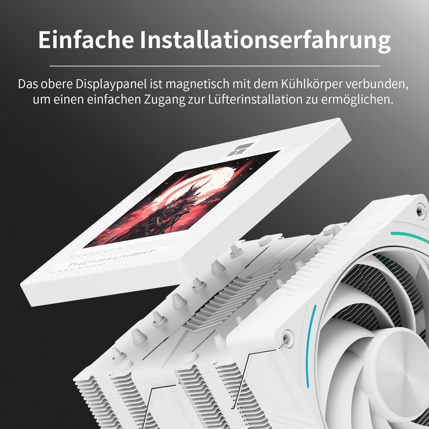 TR Phantom Spirit 120 Vision Snow klimatyzator CPU, radiator biurkowy z podwójnym wentylatorem PWM, chłodzenie ekranu PC o przekątnej 3,95 cala, rozdzielczość 480 x 480, do LGA1851/1700 AM5