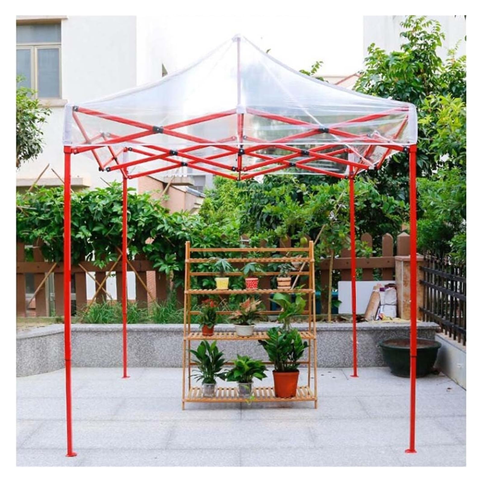 Przezroczysta i wodoodporna altana, namiot pop up z PVC na taras zewnętrzny (2x3m)