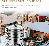 Vista 8 de Olla de aluminio para cocinar al vapor de 5 capas con tapa de vidrio templado 11.0 in Dim Sum Basket