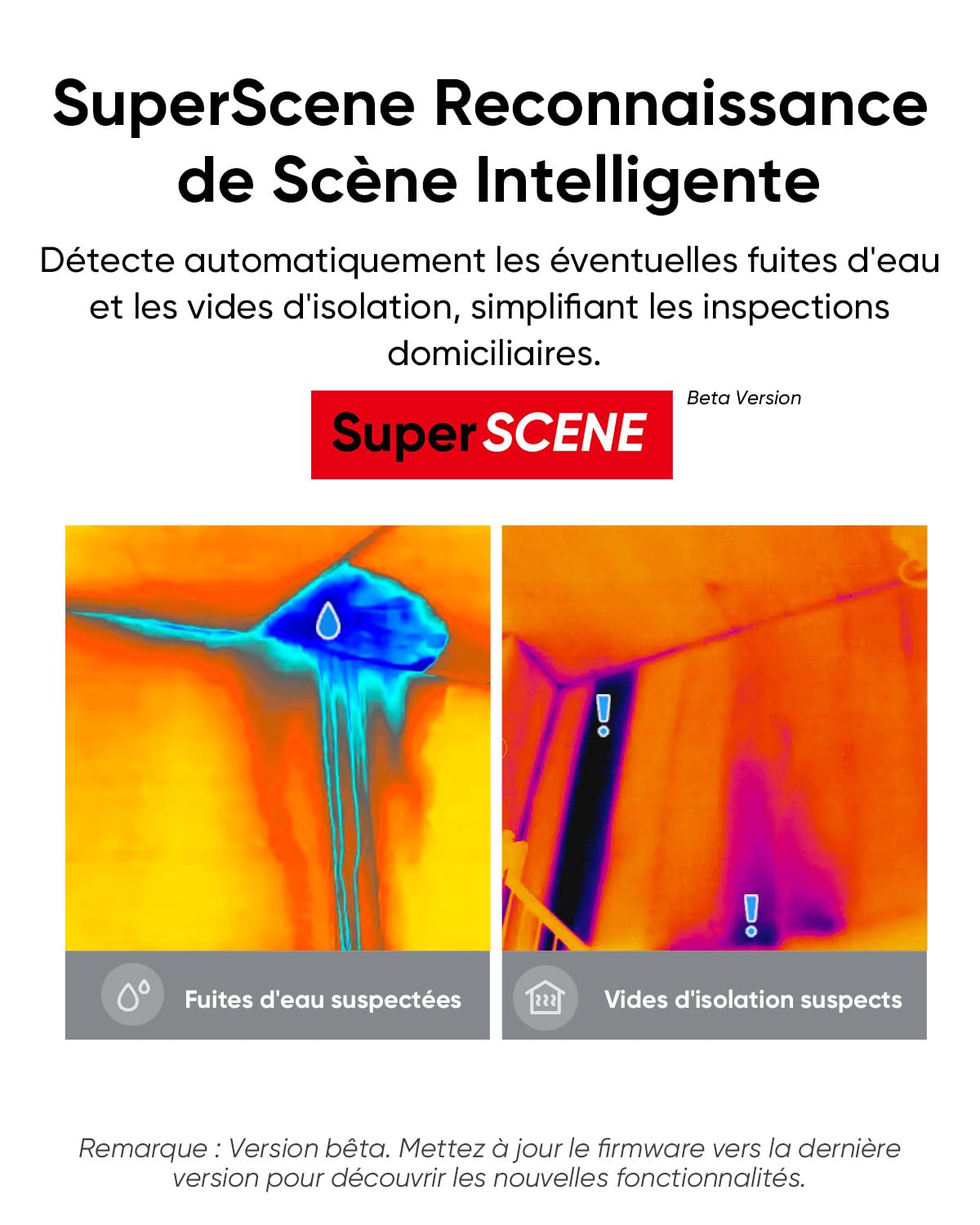 HIKMICRO D01 Caméra Thermique, Résolution Supérieure 240x240, SuperScene, Caméra d'Imagerie Thermique 96x96, Batterie de 3350mAh pour 11 heures d'autonomie, Enregistrement de Photos et Vidéos