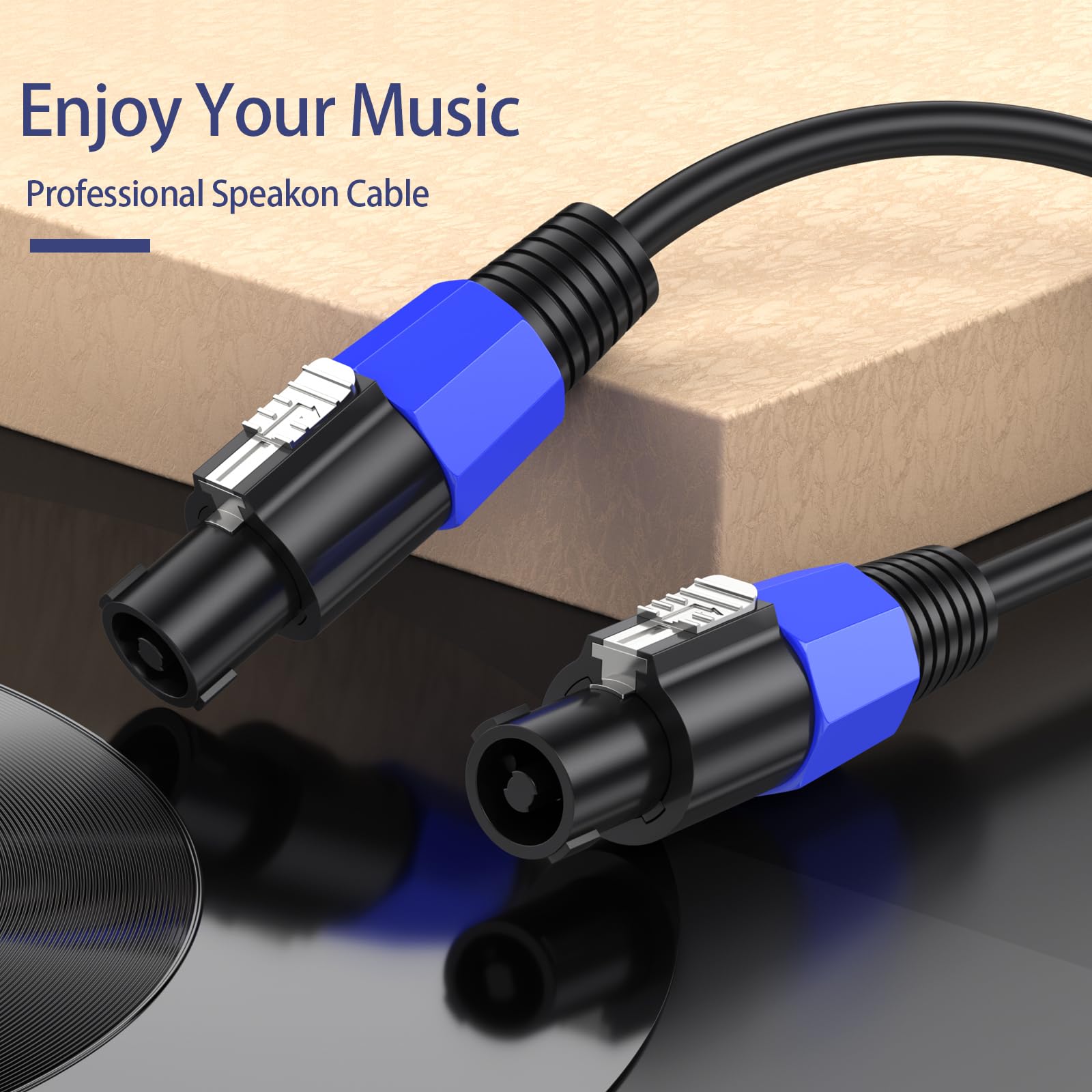 GCTBL 15M Speakon a Speakon Cables Macho a Macho Profesional DJ/PA Audio Amplificador Cable de altavoz