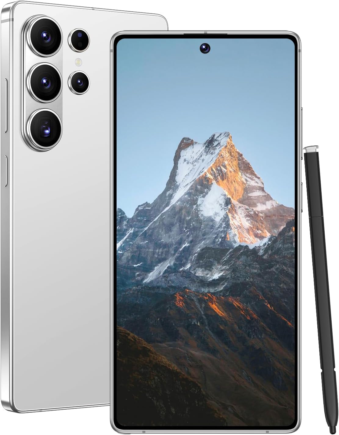 I26 Ultra Smartphone, 6.99” 120Hz AMOLED, Snapdragon 8 Gen 4, 16GB RAM + 512GB ROM, 7000mAh Titanium Battery, 108+68MP Camera, Android 15, Dual SIM (White)