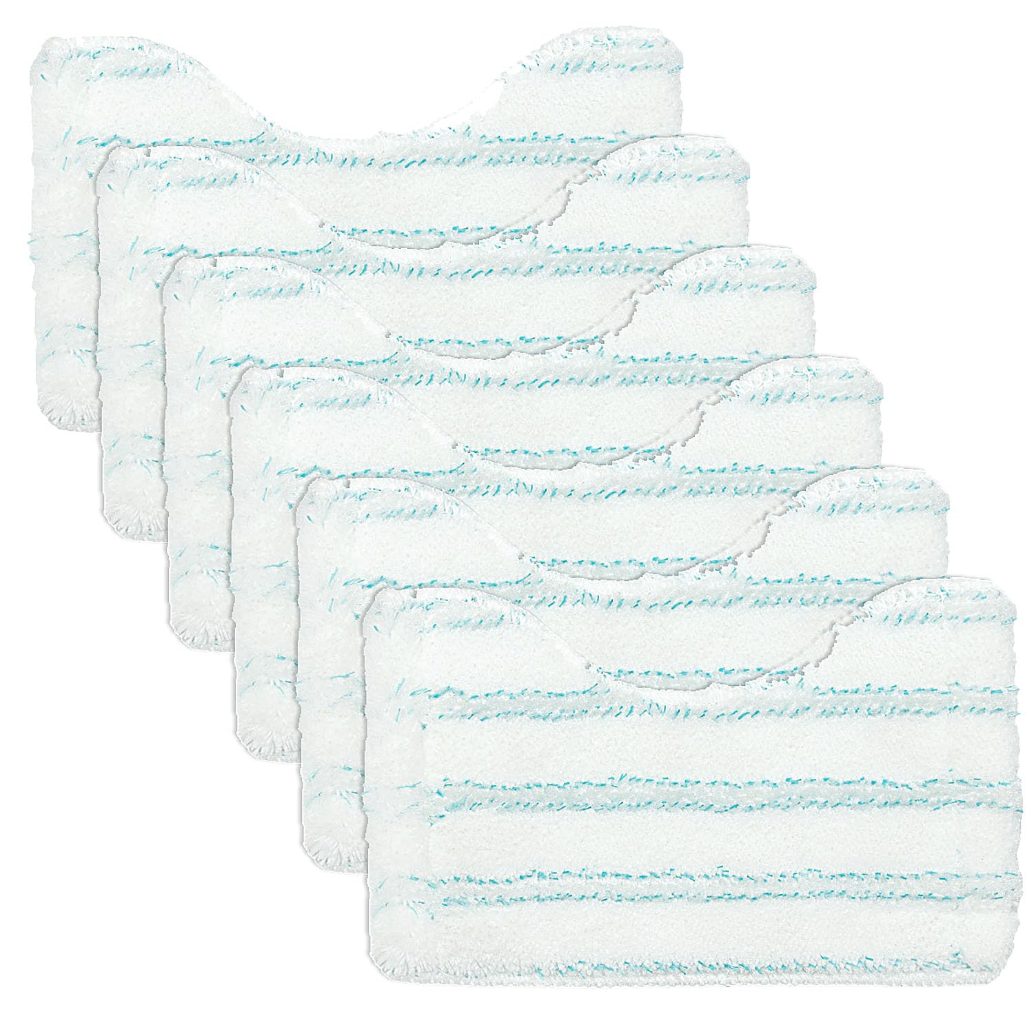Anboo Turquoise Set Of 6 Replacement Cover Bath Cleaner Microfibre Tile Wiper For Leifheit Bathroom Wiper Micro Duo Telescope, Bath Wiper For Leifheit Replacement Accessories, Mop Cover, Floor Mop Fittings