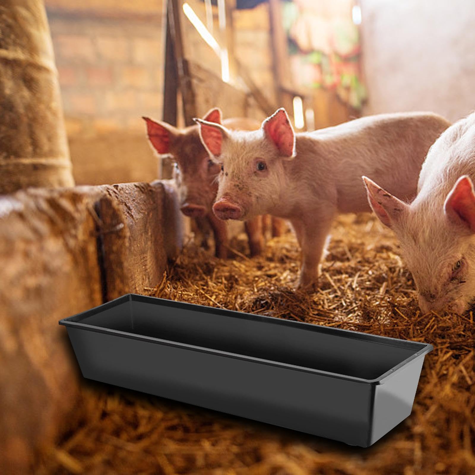 Comedero robusto con capacidad de 30 kg para conejos, caballos, | ovejas, ranchos, granjas. Práctico comedero engrosado y duradero. Diseñado para
